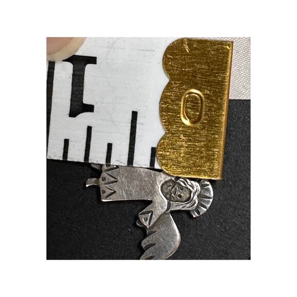 Jeep Collins Sterling Flying Angel Earrings Christian Christmas Designer Rare - Picture 5 of 6